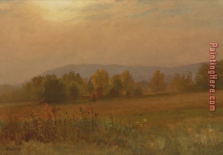 Albert Bierstadt Autumn Landscape New England